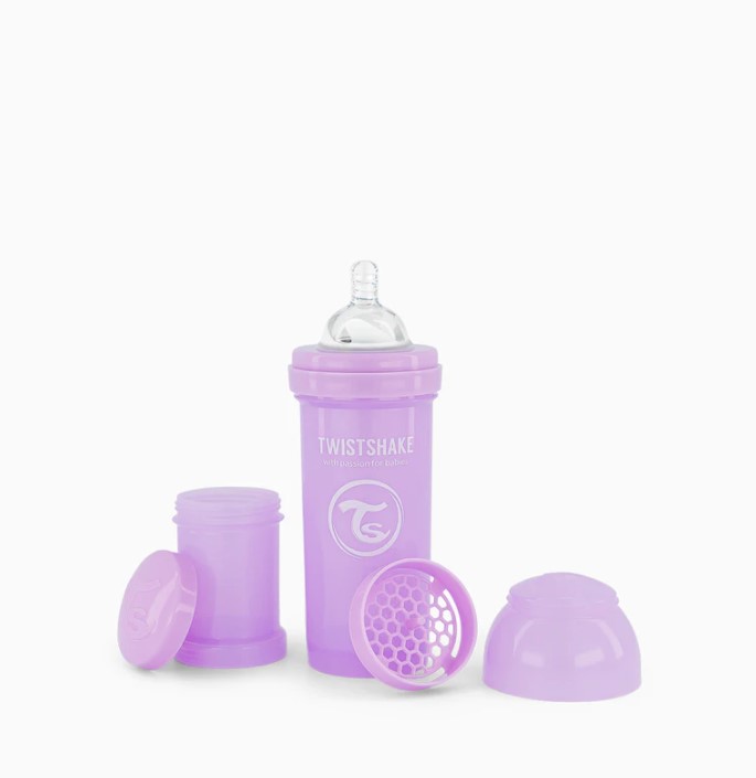 TWISTSHAKE BIBERON 260ML PASTEL MORADO +2M