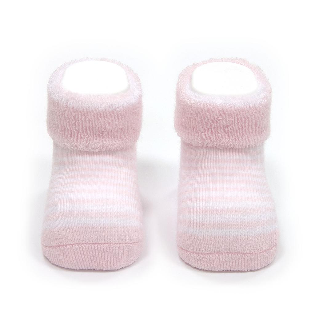 CALCETINES BEBE LISTADO ROSA T.15-16