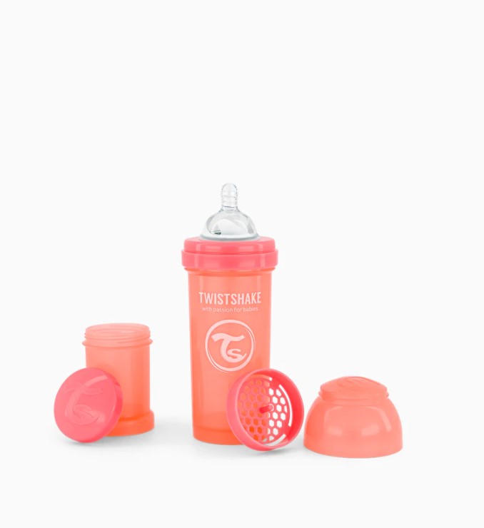 TWISTSHAKE BIBERON 260ML PASTEL CORAL