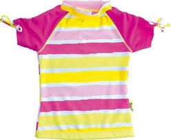 CAMISETA SWIMWEAR ROSA RAYAS T.6