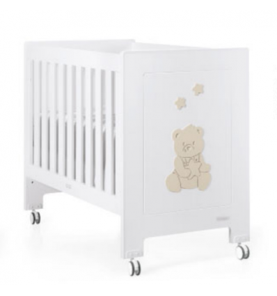 CUNA COLECHO 120X60 ESTRELLAS BCO/TIERRA