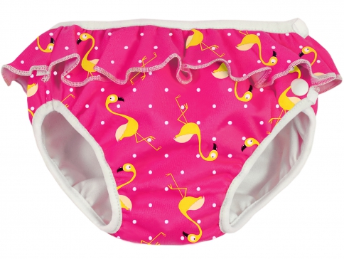 BAÑADOR PAÑAL ROSA FLAMINGO T.L