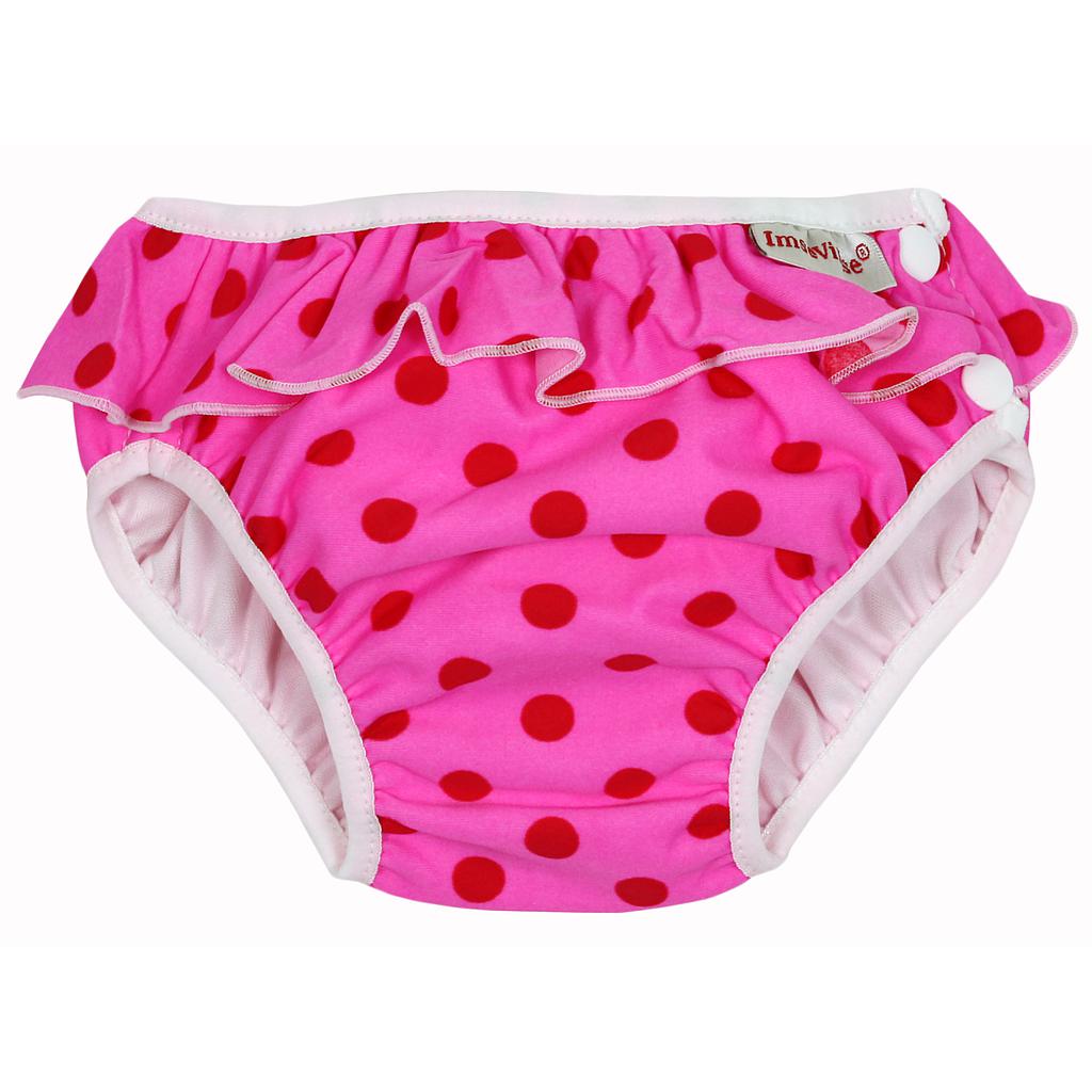BAÑADOR PAÑAL LUNARES ROSA T.XL