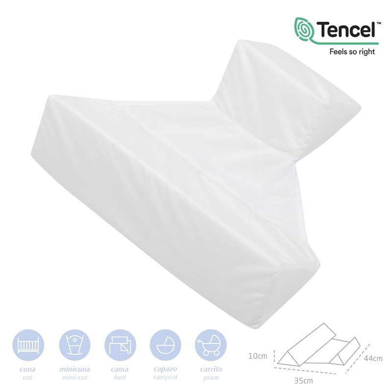 COJIN ANTIVUELCO LISO E BLANCO 35X44CM