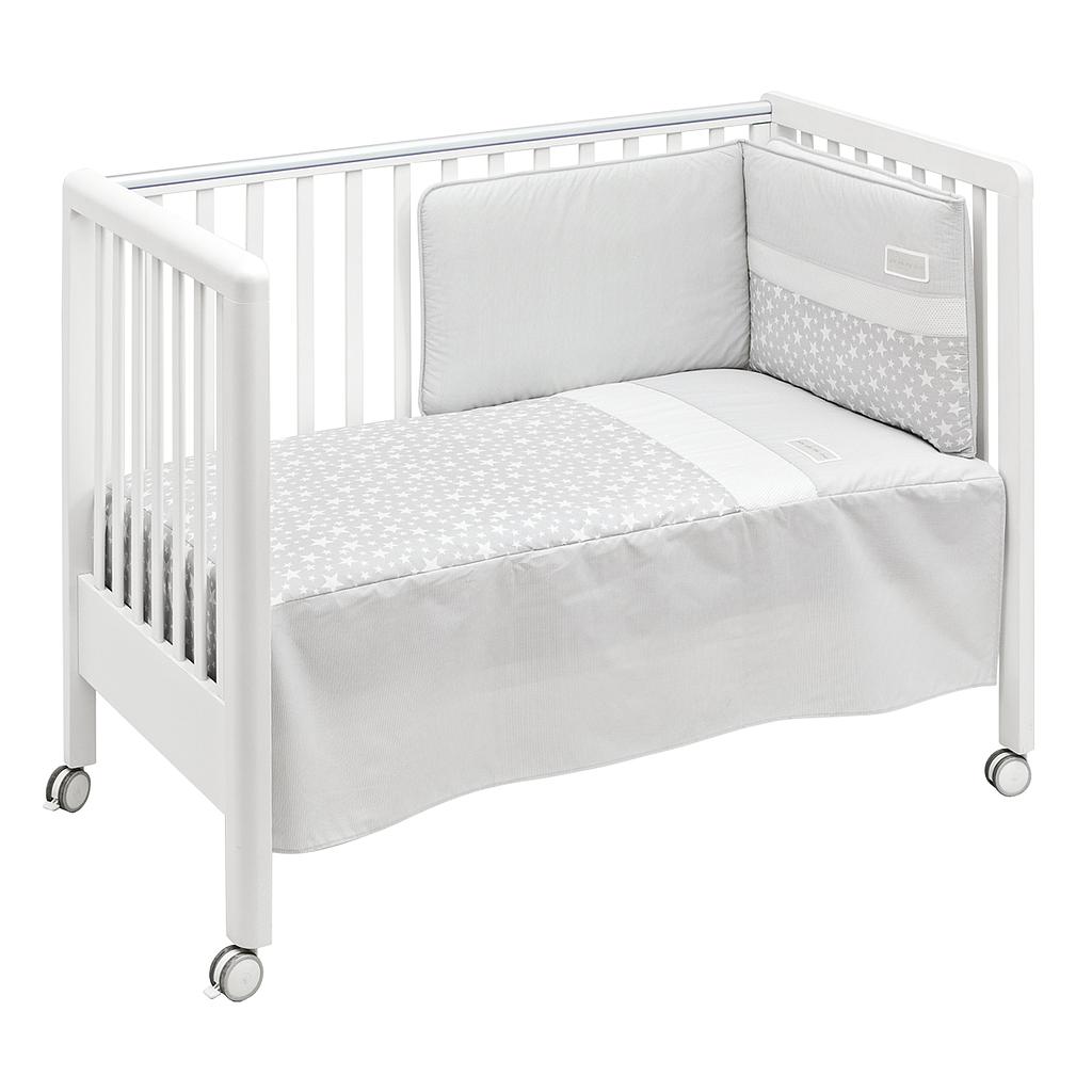 COLCHA+PROTECTOR CUNA 60 STAR GRIS