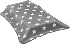 MANTA RASCHEL 110X140 ESTRELLAS GRIS