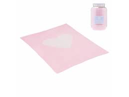 MANTA ALGODON 80X100CM CUORE ROSA