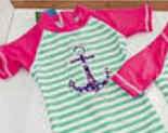 CAMISETA ANCLA VERDE RAYAS T.6