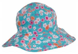 SOMBRERO FLORES TURQUESA ROSA KIDZ BANZ