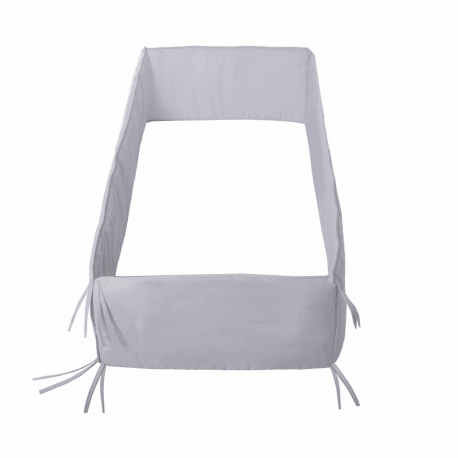PROTECTOR DE CUNA 360 LISO GRIS 360x30cm