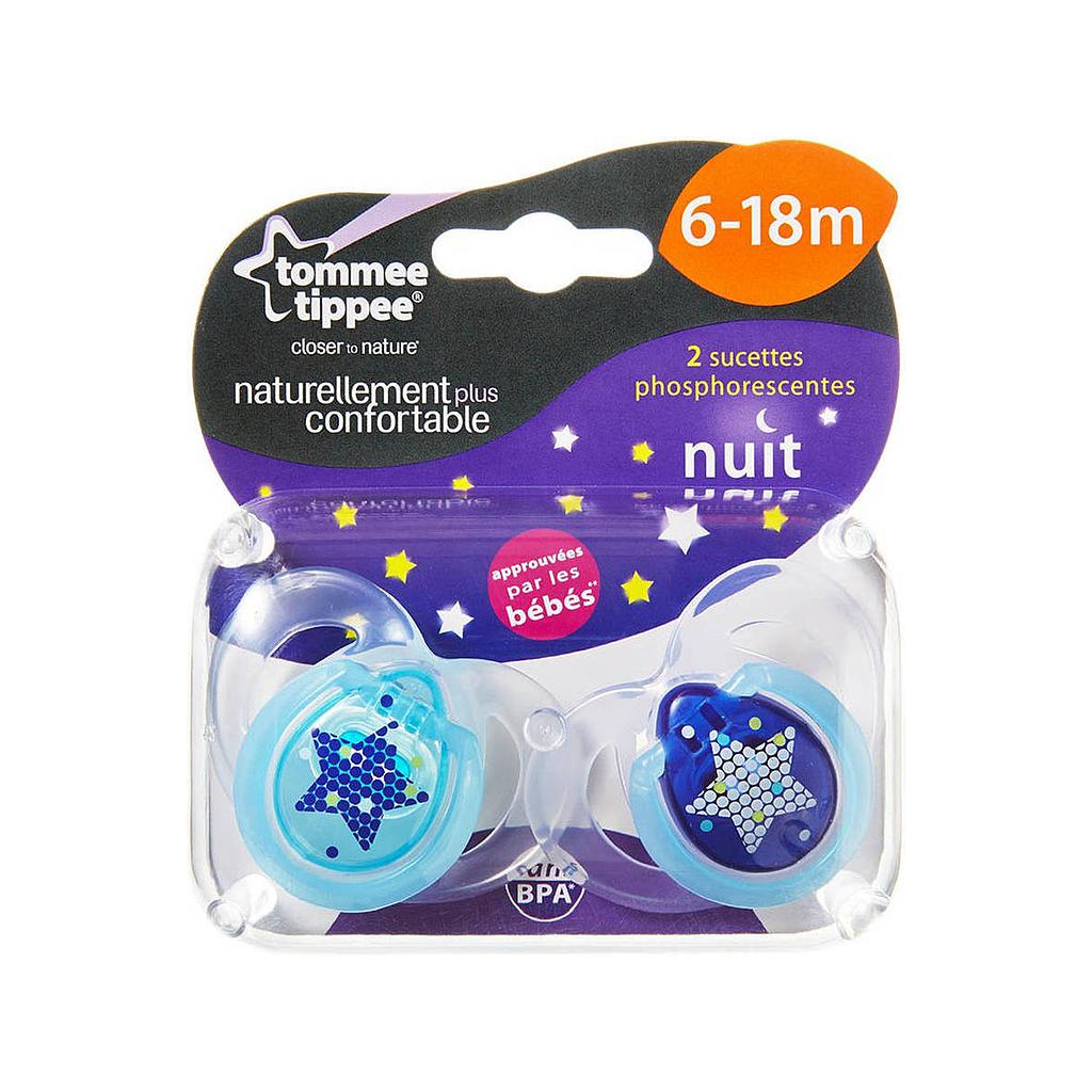 CHUPETE CTN NIGHT 6-18M 2 UNDS