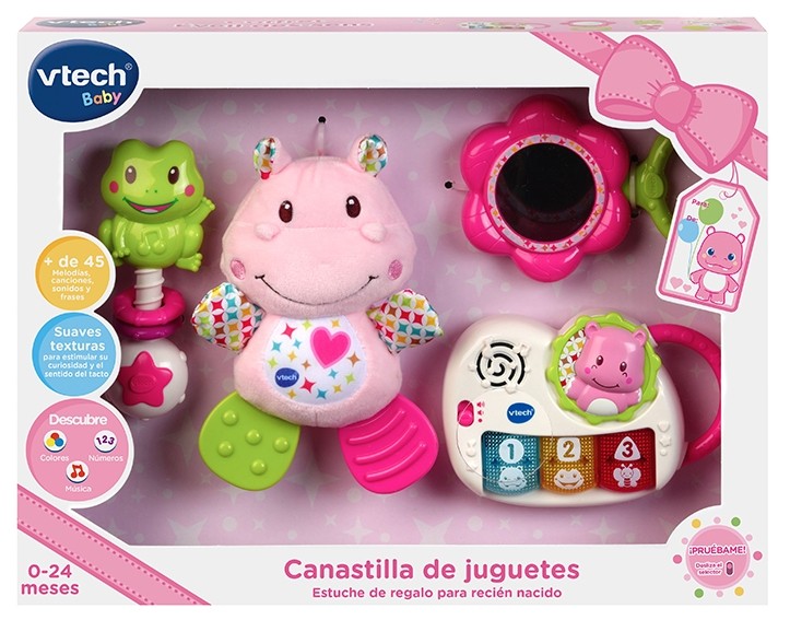 CANASTILLA DE JUGUETES ROSA
