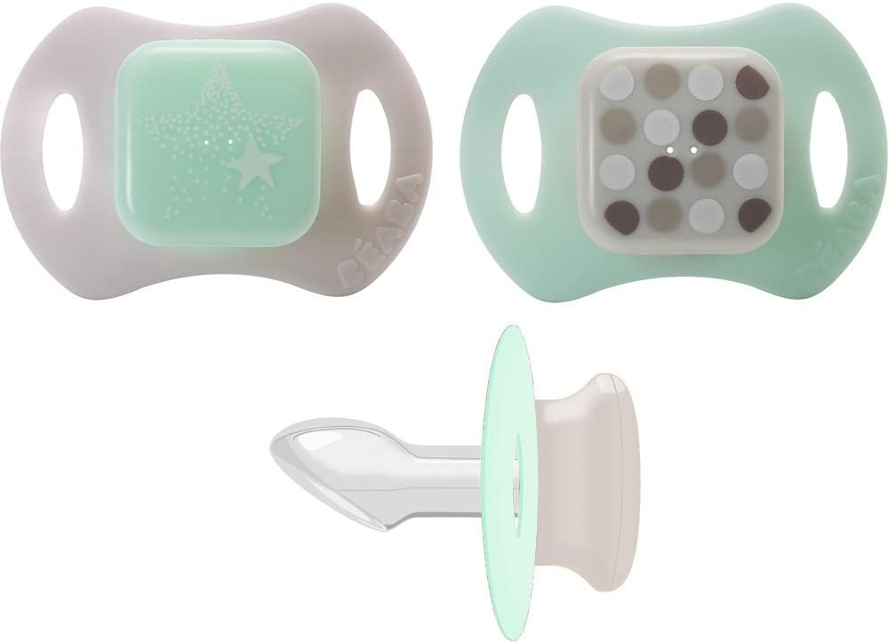 LOTE 2 CHUPETES ANATOMICA SILICONA 1ºEDAD PASTEL