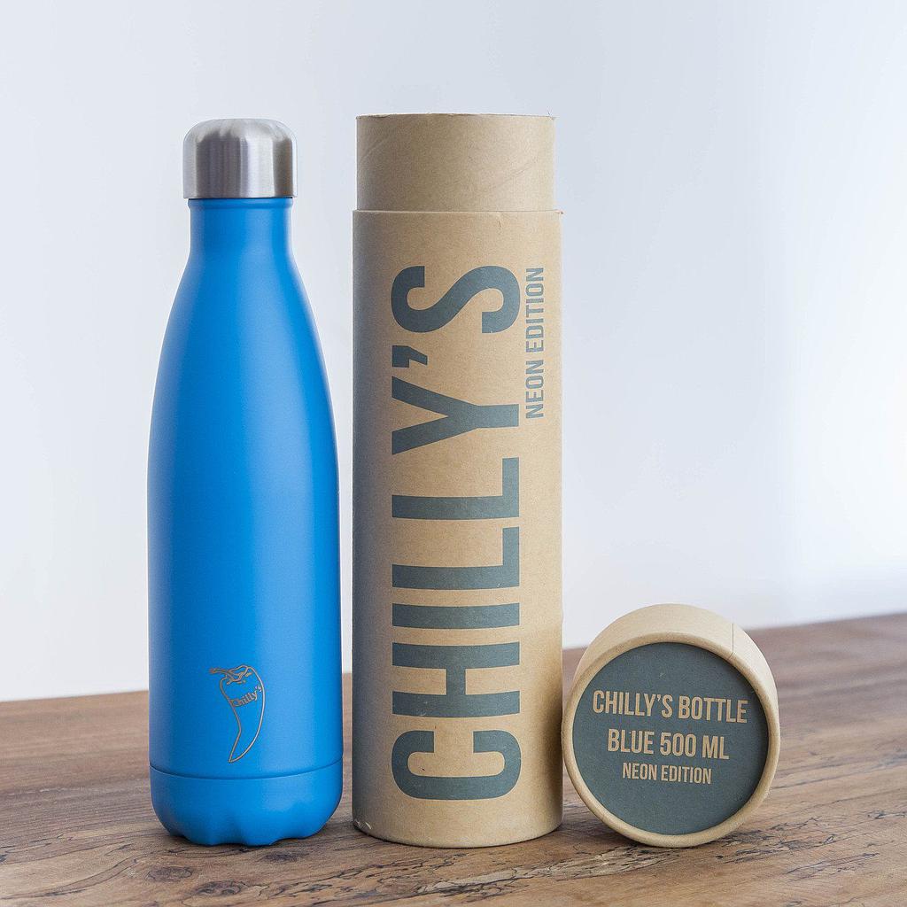BOTELLA CHILLY'S 500ML NEON AZUL