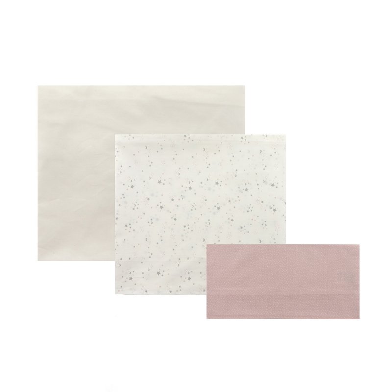 SABANA CUNA 3 PCS (CUNA 60) 100X165 CM SKY ROSA
