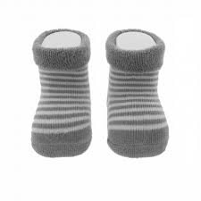 CALCETINES BEBE LISTADO GRIS T.17-18
