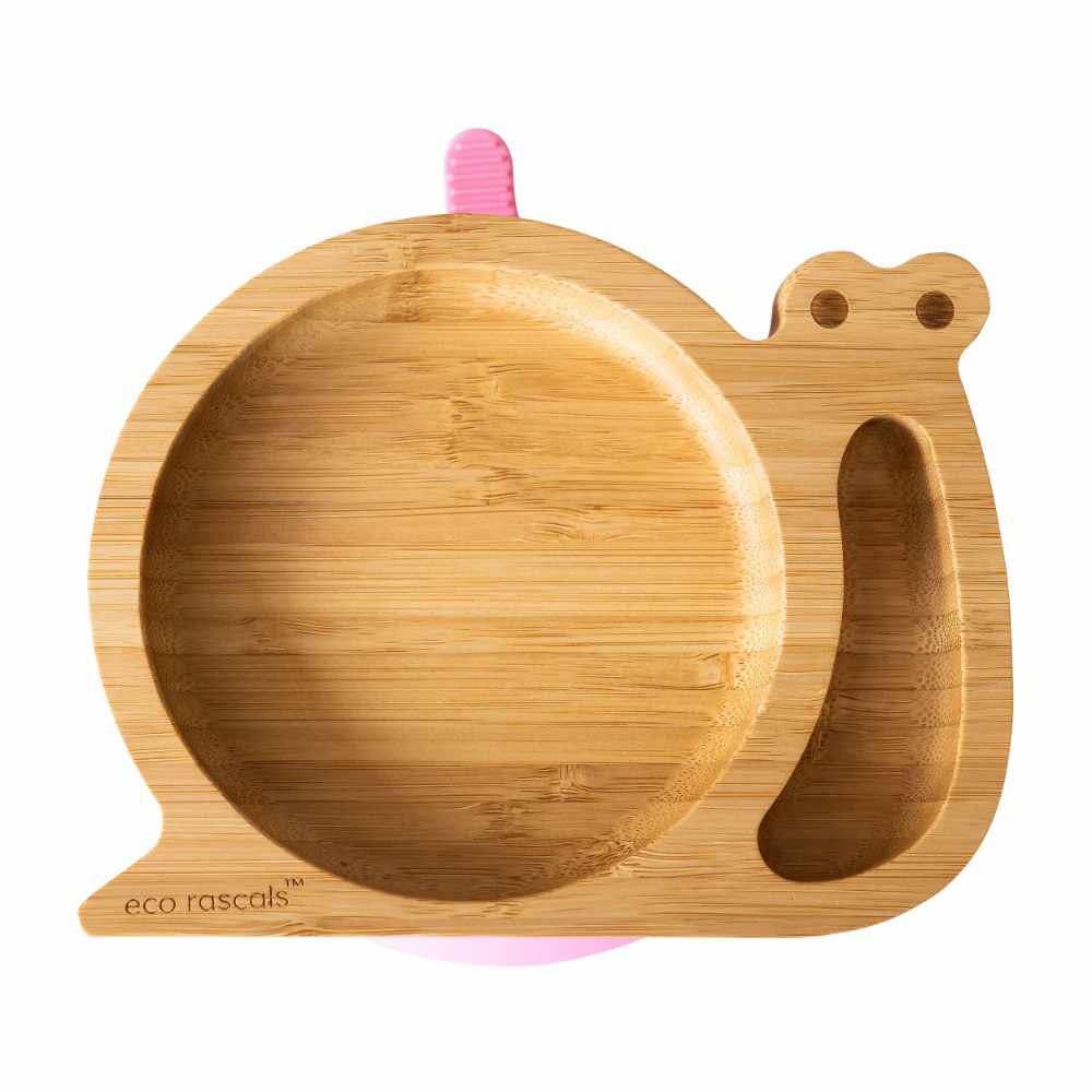 PLATO BAMBOO CARACOL ROSA ECO RASCALS