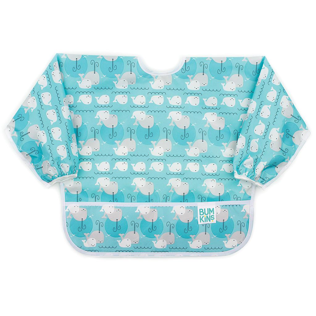 BUMKINS BABERO CON MANGAS 6-24M BALLENAS