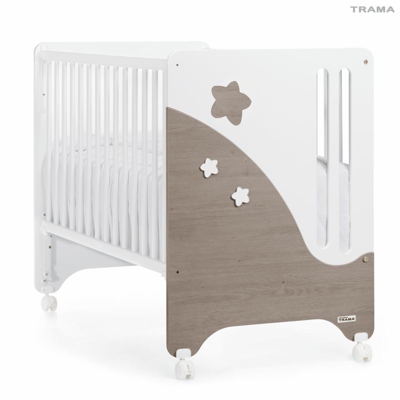 CUNA COLECHO 120X60 CIELO BLANCO MATE/ACACIA