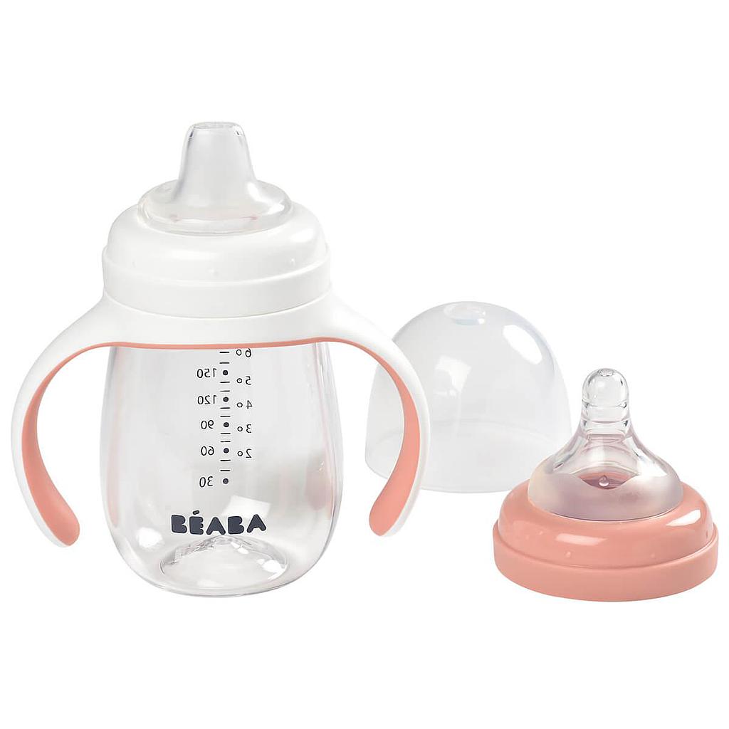 BIBERON ANTIGOTEO C/ASAS 210ML OLD PINK +4M