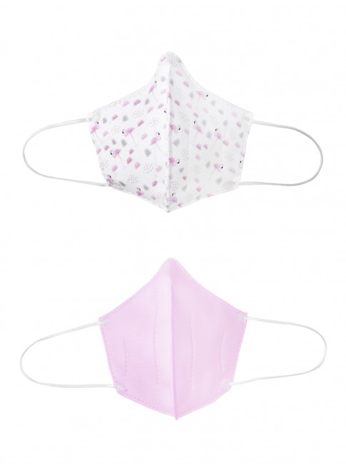 MASCARILLA DELUXE 2 UNDS FLAMENCOS BLANCO/ROSA T.S T.S