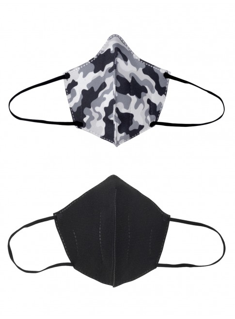 MASCARILLA DELUXE 2 UNDS CAMUFLAJE GRIS T.S