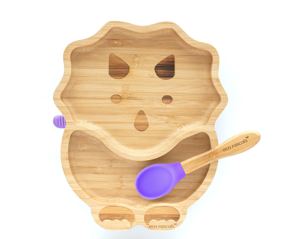 PLATO BAMBOO DINO MORADO ECO RASCALS