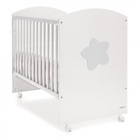 CUNA COLECHO 120X60 BIG STAR BLANCO/PLATA