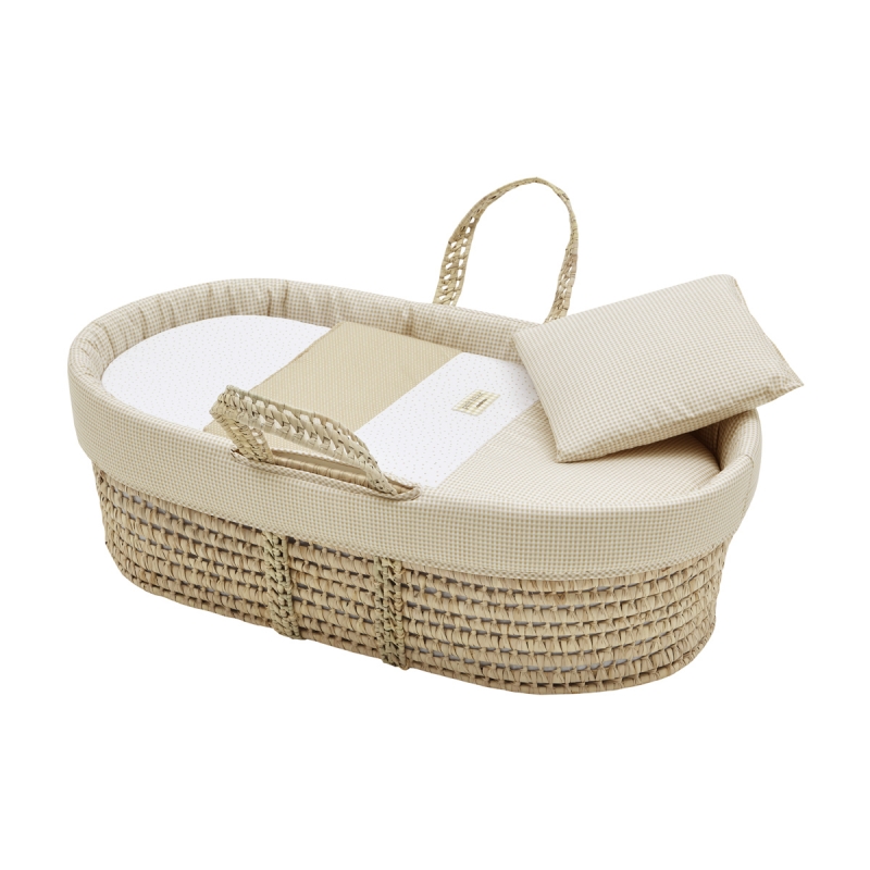 CAPAZO ACOLCHADO UNE VICHY10 BEIG 39X80X25CM