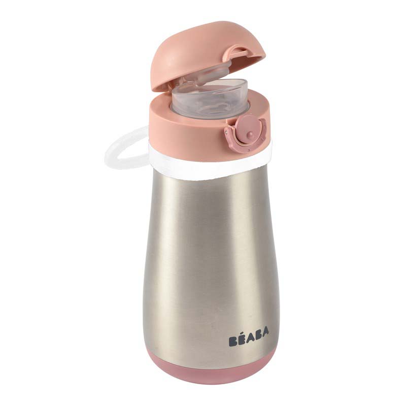 BOTELLA CANTIMPLORA INOX 350ML C/ASAS ROSA