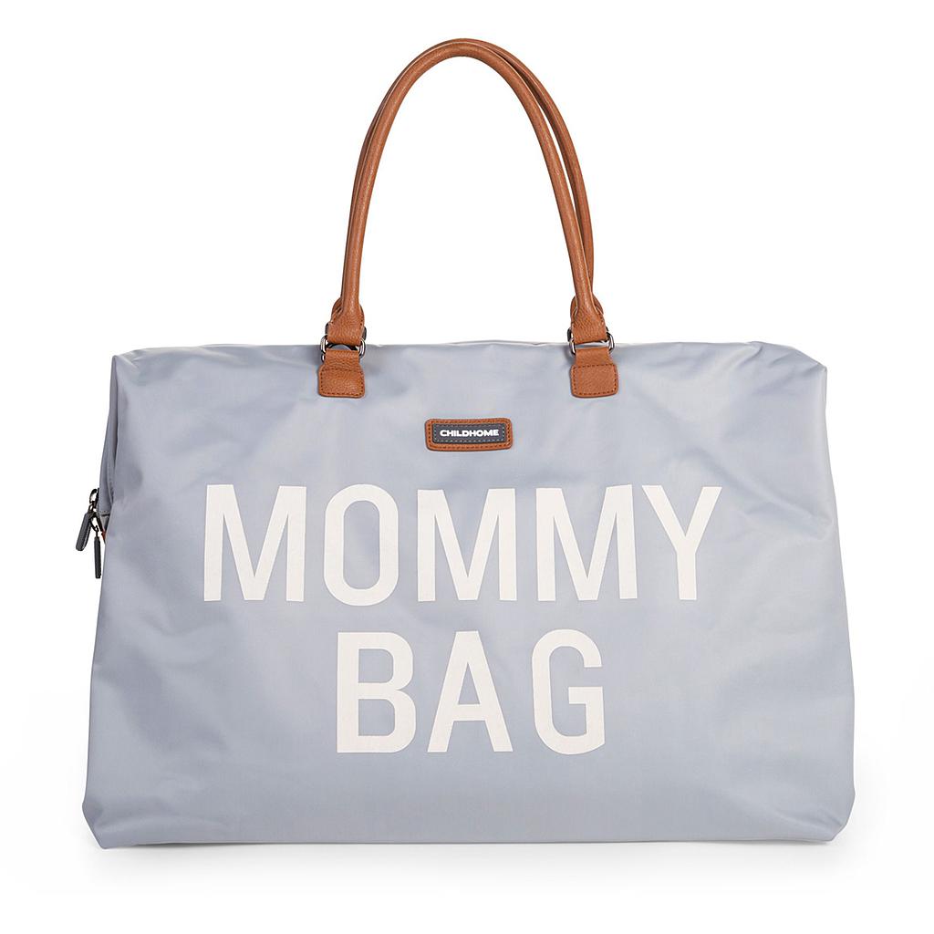 BOLSO MOMMY BAG GRANDE GRIS/CRUDO