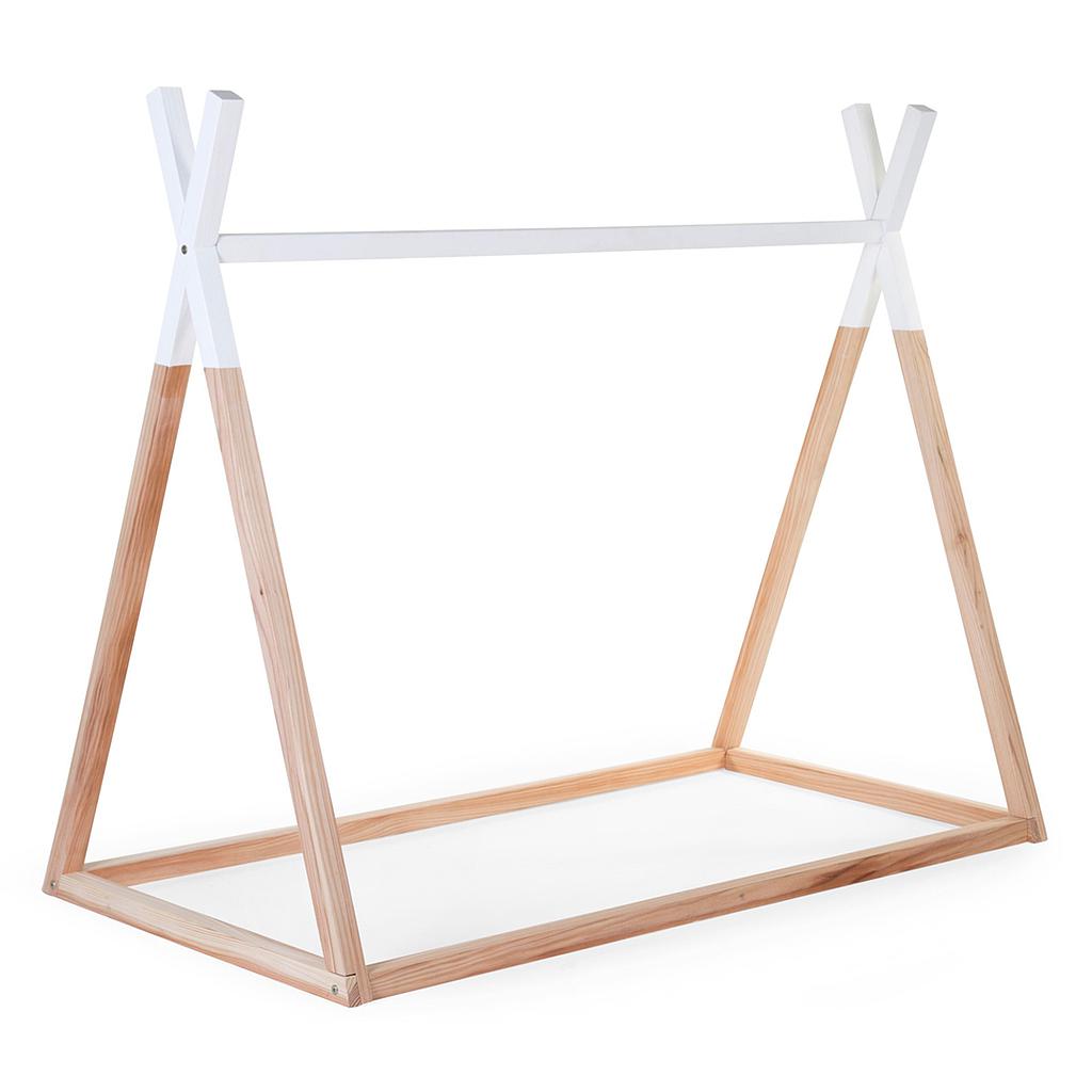 CAMA TIPI 140X70 NATURAL/BLANCO
