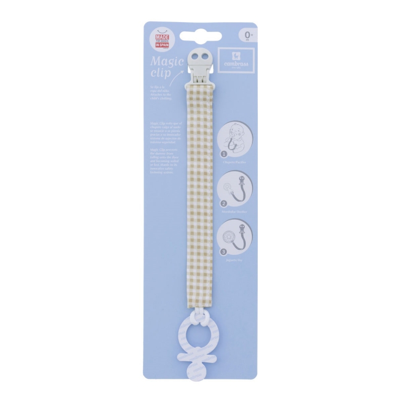 CADENA CHUPETE VICHY10 BEIG/VICHY