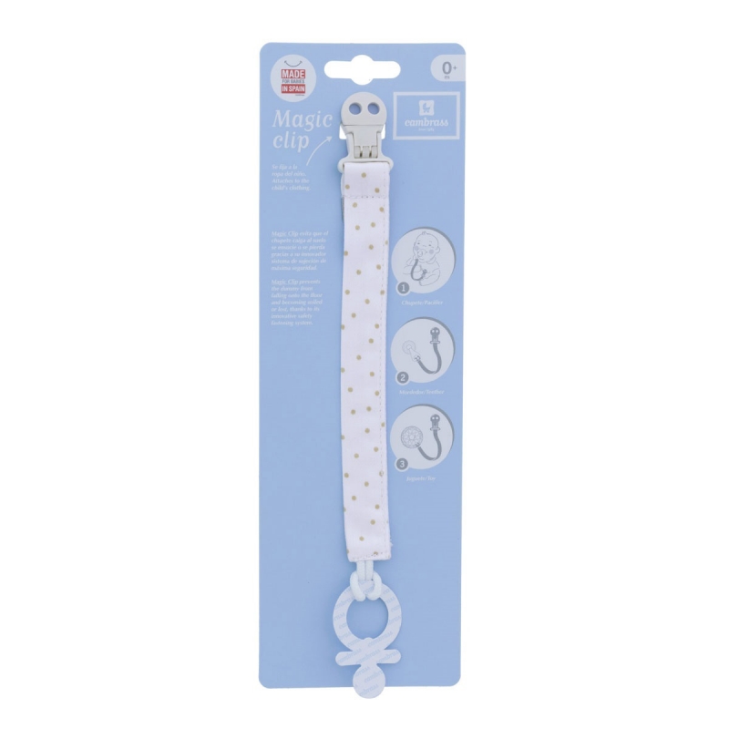 CADENA CHUPETE VICHY10 BEIG/MOTA