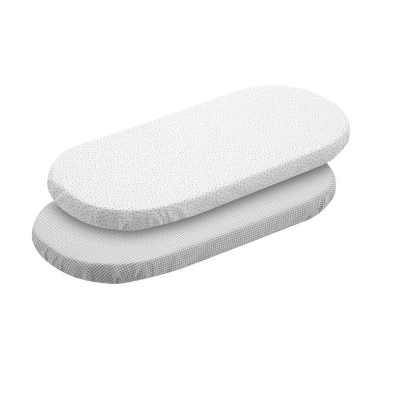 SABANA BAJERA CAPAZO PACK 2 UNDS VICHY10 GRIS