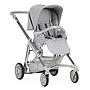 SILLA GEMELAR DUPLA CONVERTIBLE KP051 CROMADO/GRIS TOPO