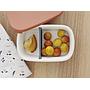 FIAMBRERA CERAMICA LUNCH BOX GRIS/TERRACOTA