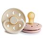 Pack 2 Chupetes FRIGG Block Silicona MOON PHASE 0-6m Blush/Cream