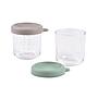 PACK 2 UNDS PORTIONS CRISTAL 250ML GRIS/VERDE