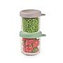 PACK 2 UNDS PORTIONS CRISTAL 250ML GRIS/VERDE