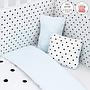 JUEGO 4 PCS CUNA 60 BE DOTS CELESTE