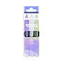 SET DE 3 LÁPICES BRILLO VIOLETA-PLATA-VERDE
CON PURPURINA