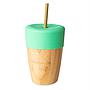 VASO BAMBOO 240ML VERDE ECO RASCALS PAJITA